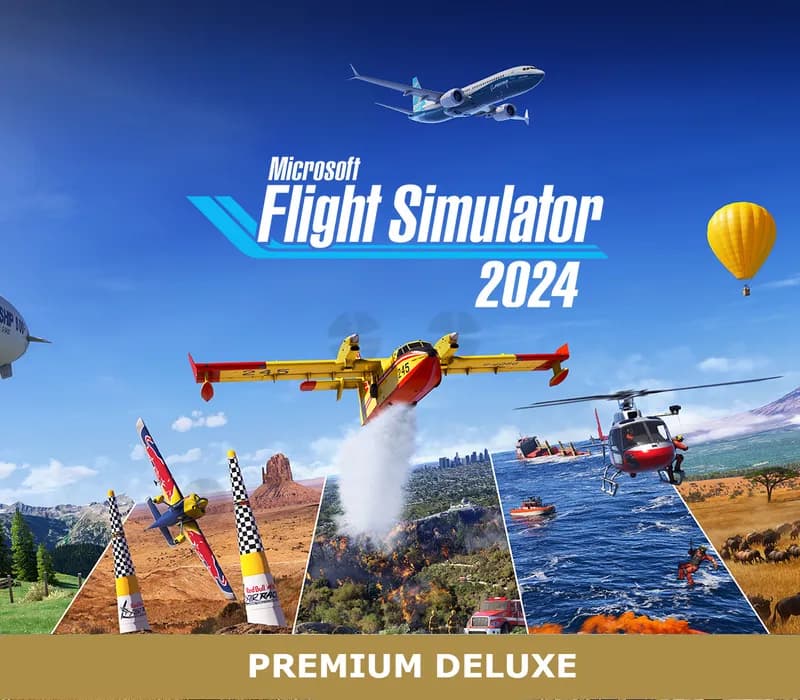 Okładka gry MICROSOFT FLIGHT SIMULATOR 2024 PREMIUM DELUXE EDITION Xbox Series X/S