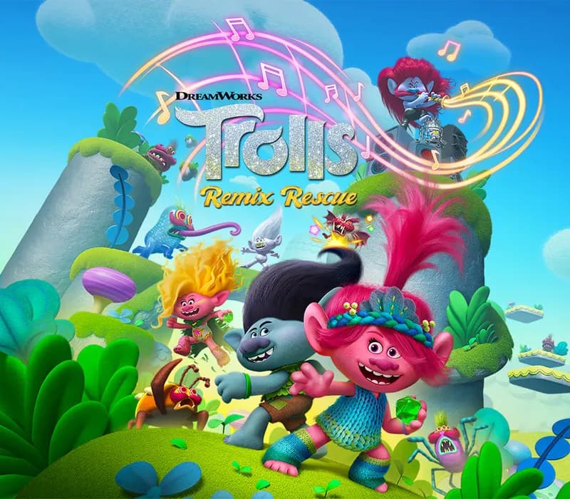 Okładka gry DREAMWORKS TROLLS REMIX RESCUE Xbox One & Series X/S