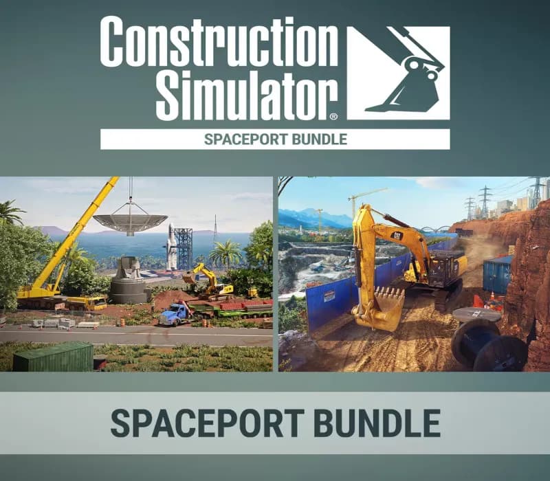 Okładka gry CONSTRUCTION SIMULATOR: SPACEPORT BUNDLE Xbox One & Series X/S