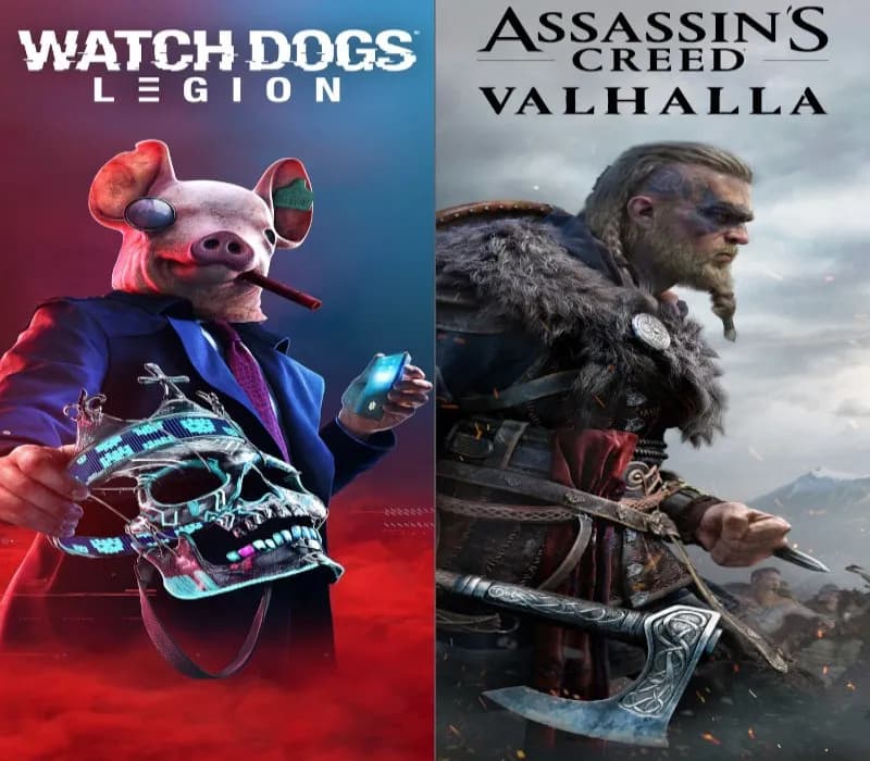 Okładka gry ASSASSIN'S CREED VALHALLA + WATCH DOGS LEGION Xbox One & Series X/S