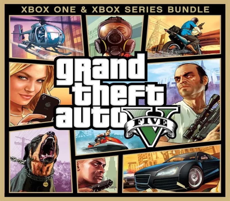 Okładka gry GRAND THEFT AUTO 5 V CROSS-GEN BUNDLE & Xbox One & Series X/S