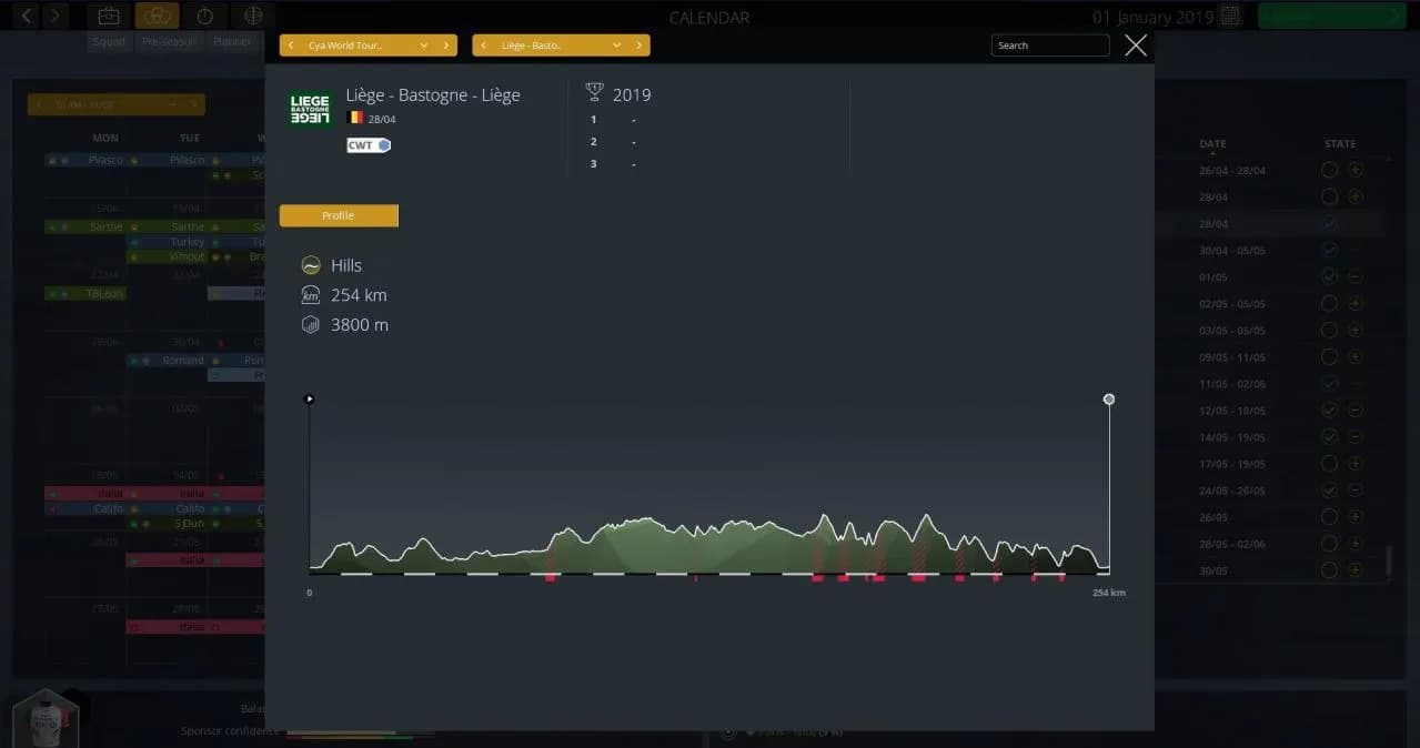 PRO CYCLING MANAGER 2019 Steam — zrzut ekranu 3