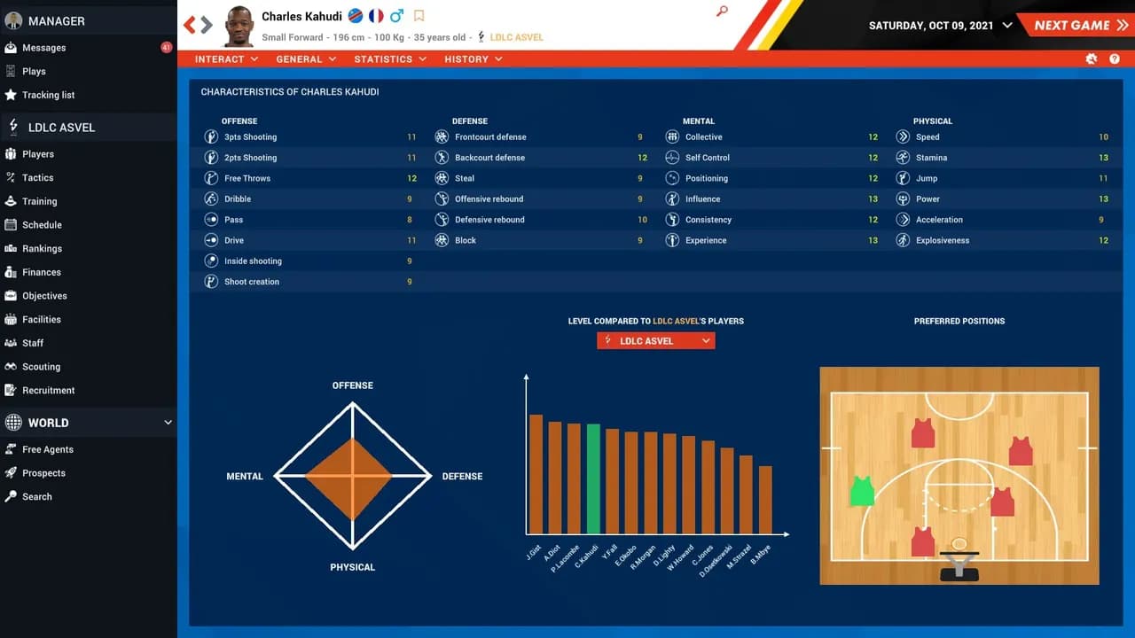PRO BASKETBALL MANAGER 2022 Steam — zrzut ekranu 2