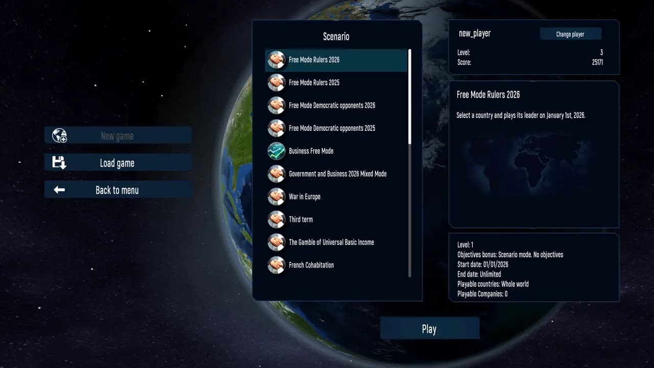 Geo-Political Simulator 2026 Edition STEAM KLUCZ — zrzut ekranu 2