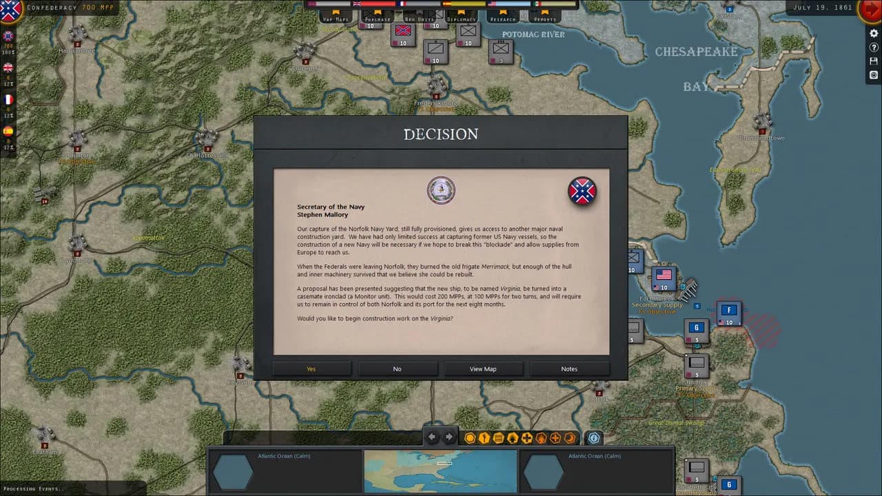 STRATEGIC COMMAND AMERICAN CIVIL WAR Steam — zrzut ekranu 5