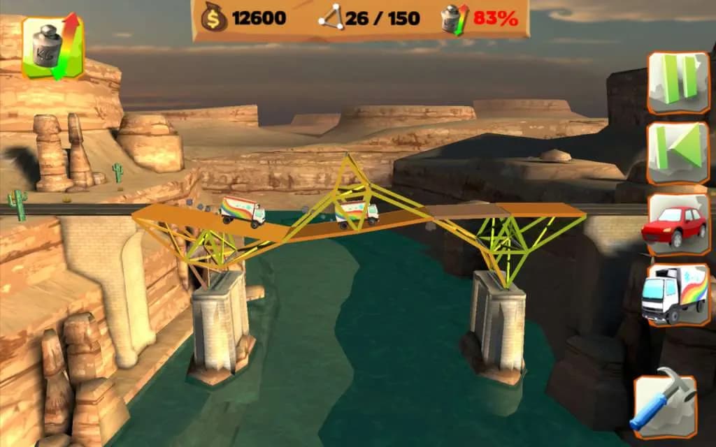 BRIDGE CONSTRUCTOR PLAYGROUND Steam — zrzut ekranu 2