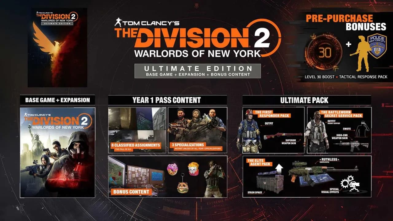 TOM CLANCY’S THE DIVISION 2 WARLORDS OF NEW YORK ULTIMATE EDITION Xbox One & Series X/S — zrzut ekranu 1 z 6