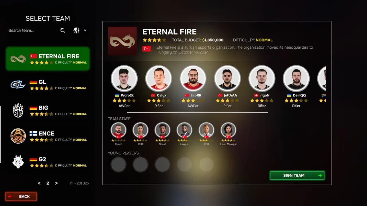 ESPORTS MANAGER 2026 STEAM KLUCZ KOD — zrzut ekranu 2