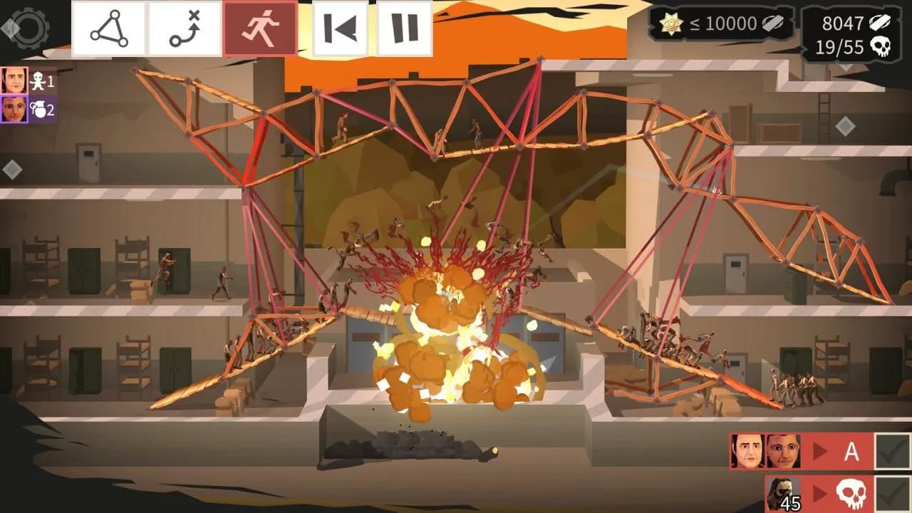BRIDGE CONSTRUCTOR THE WALKING DEAD Xbox One & Series X/S — zrzut ekranu 3