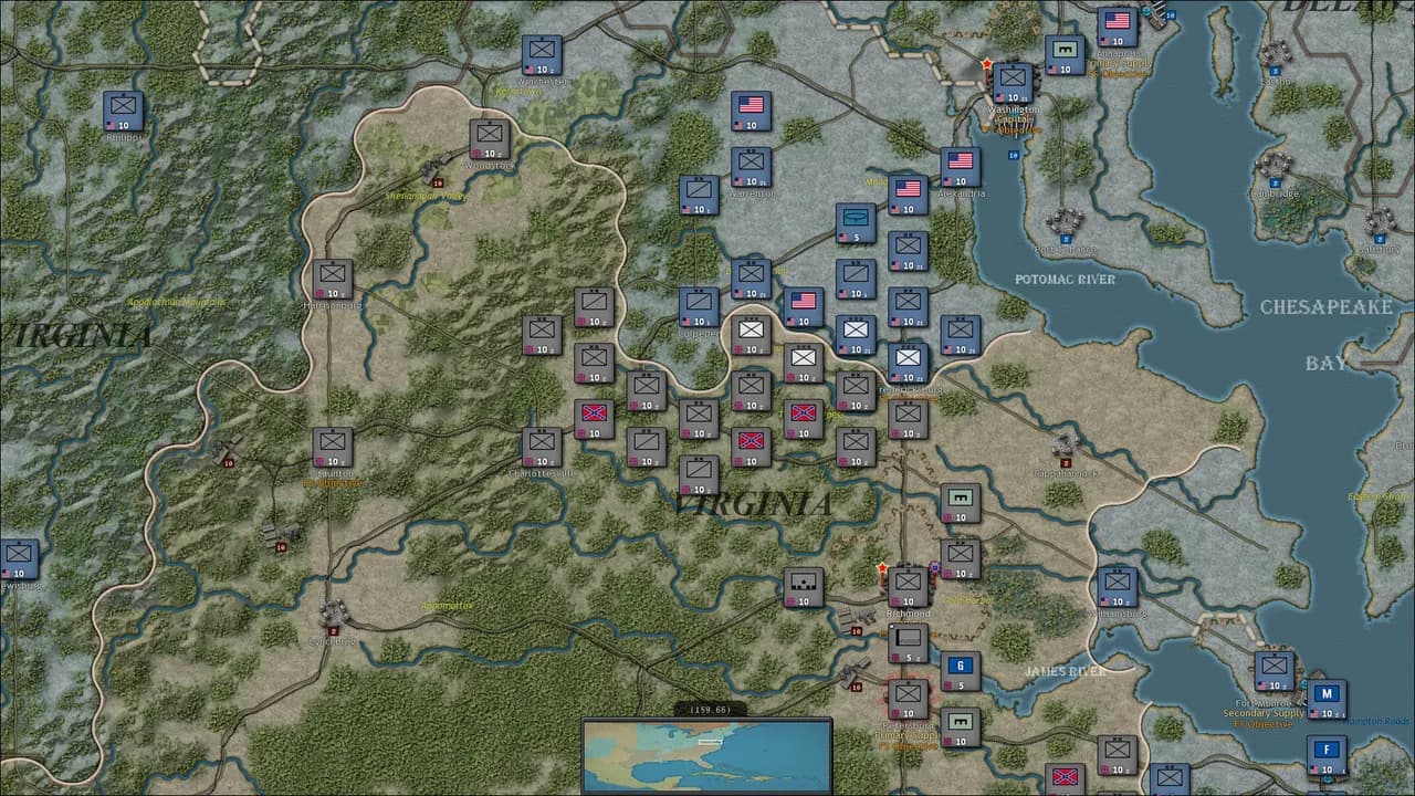 STRATEGIC COMMAND AMERICAN CIVIL WAR Steam — zrzut ekranu 6