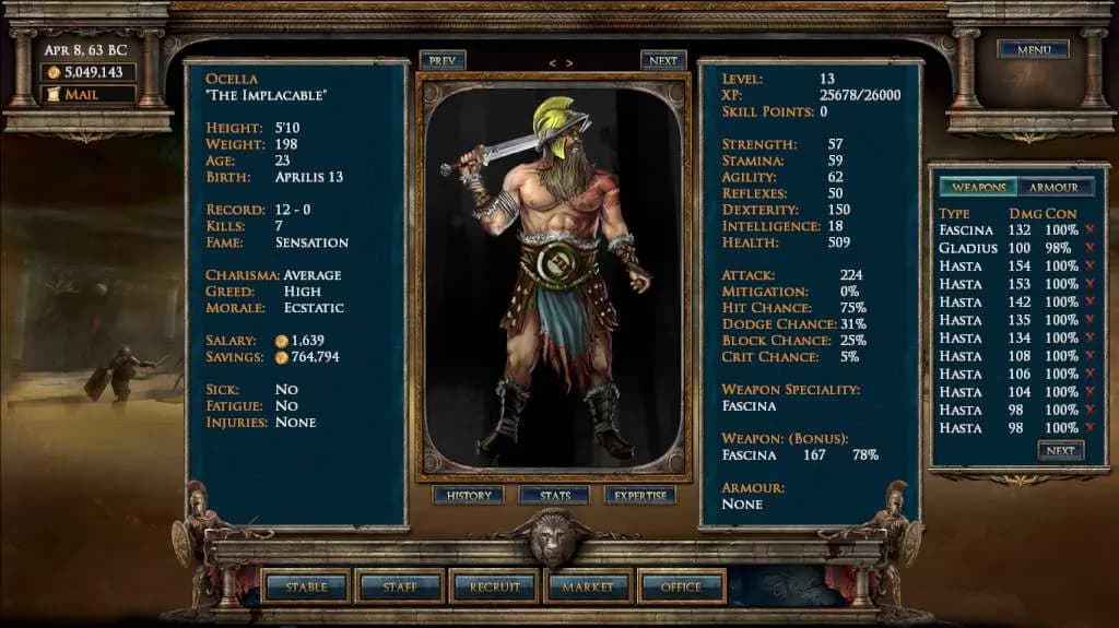 AGE OF GLADIATORS Steam — zrzut ekranu 1 z 5
