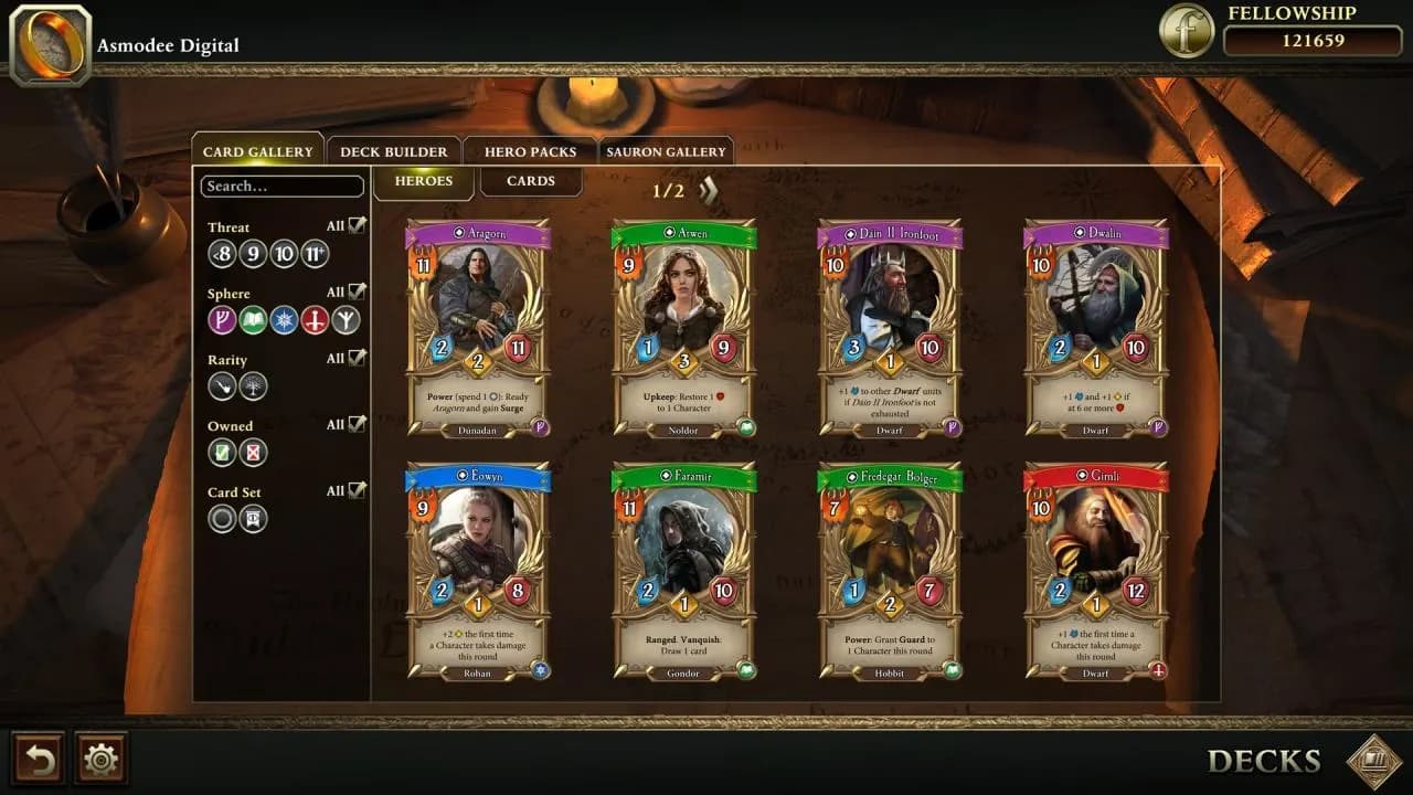 THE LORD OF THE RINGS ADVENTURE CARD GAME Steam — zrzut ekranu 5