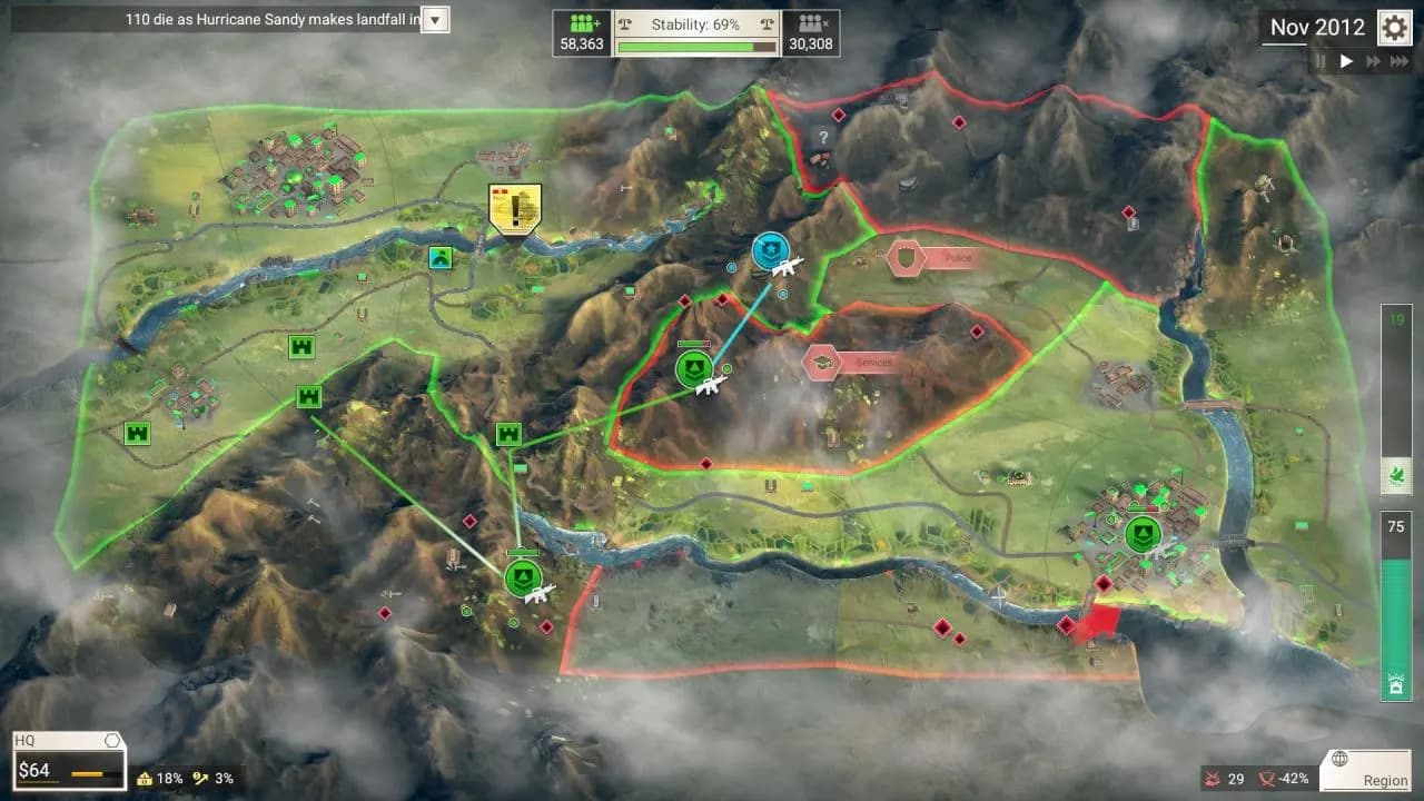 Rebel Inc: Escalation STEAM KLUCZ — zrzut ekranu 4