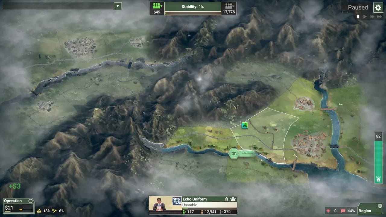 Rebel Inc: Escalation STEAM KLUCZ — zrzut ekranu 1 z 6