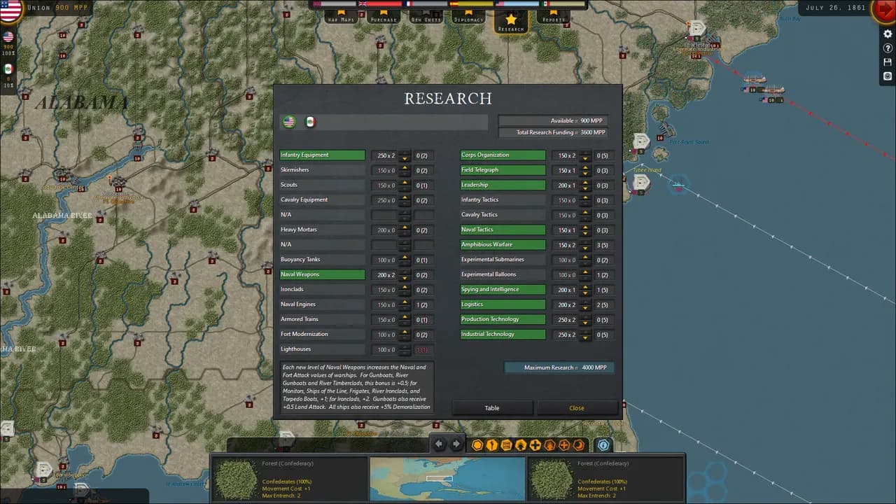 STRATEGIC COMMAND AMERICAN CIVIL WAR Steam — zrzut ekranu 3