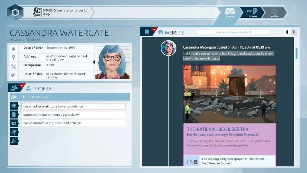 ORWELL KEEPING AN EYE ON YOU Steam — zrzut ekranu 1 z 6