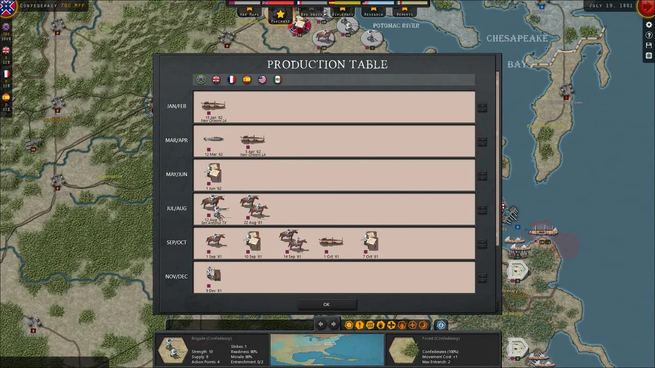 STRATEGIC COMMAND AMERICAN CIVIL WAR Steam — zrzut ekranu 4