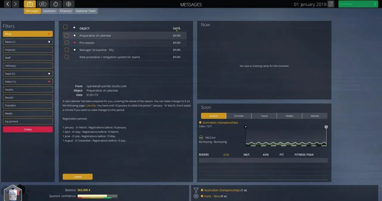 PRO CYCLING MANAGER 2019 Steam — zrzut ekranu 4