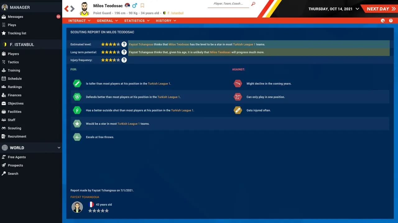 PRO BASKETBALL MANAGER 2022 Steam — zrzut ekranu 3