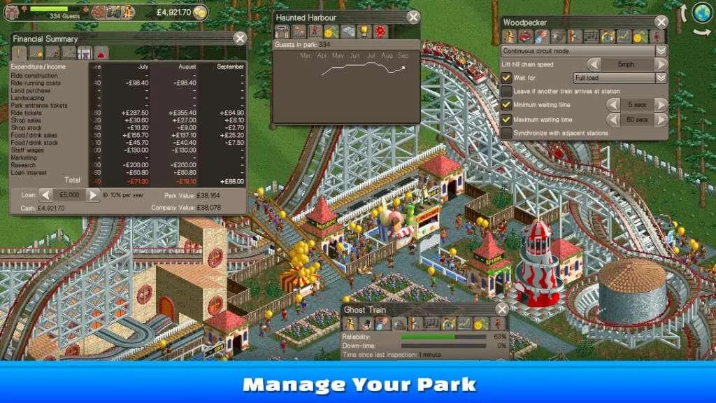 RollerCoaster Tycoon Classic STEAM KLUCZ — zrzut ekranu 1 z 6