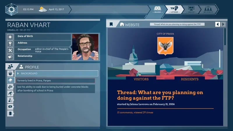 Okładka gry ORWELL IGNORANCE IS STRENGTH Steam