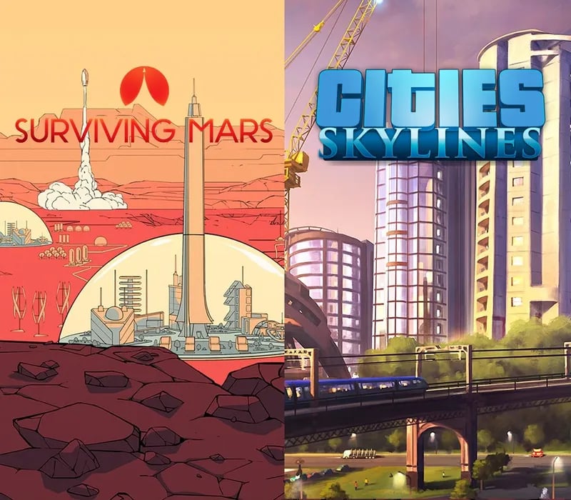 Okładka gry CITIES SKYLINES + SURVIVING MARS Xbox One & Series X/S
