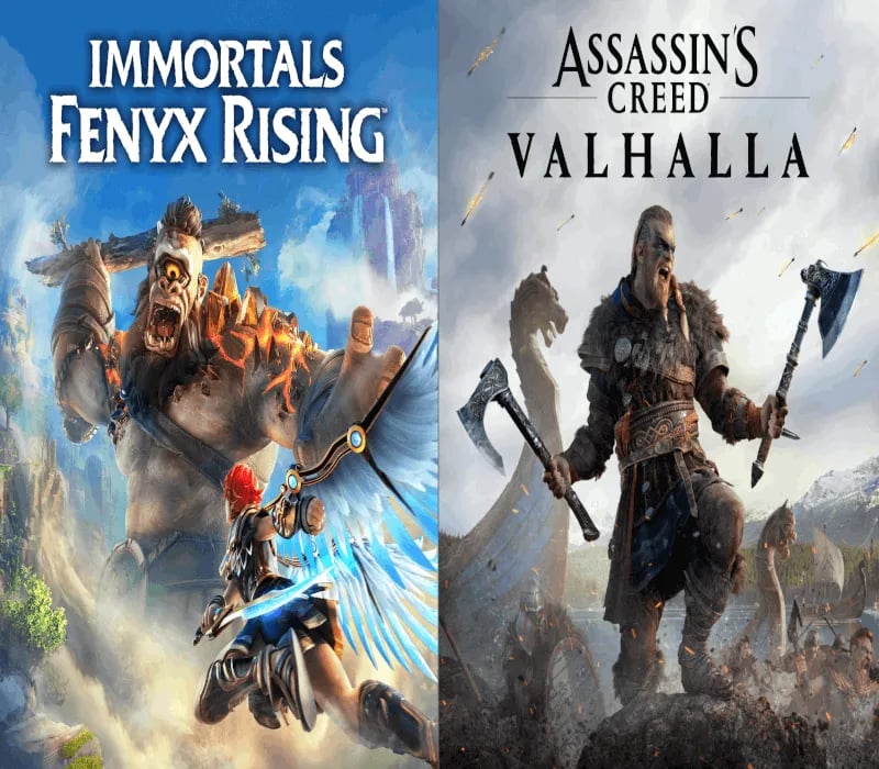 Okładka gry ASSASSIN'S CREED VALHALLA + IMMORTALS FENYX RISING Xbox One & Series X/S
