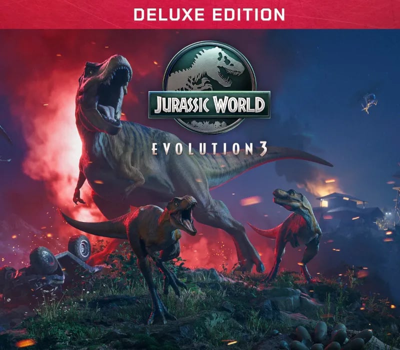 Okładka gry Jurassic World Evolution 3 Deluxe Edition STEAM KLUCZ