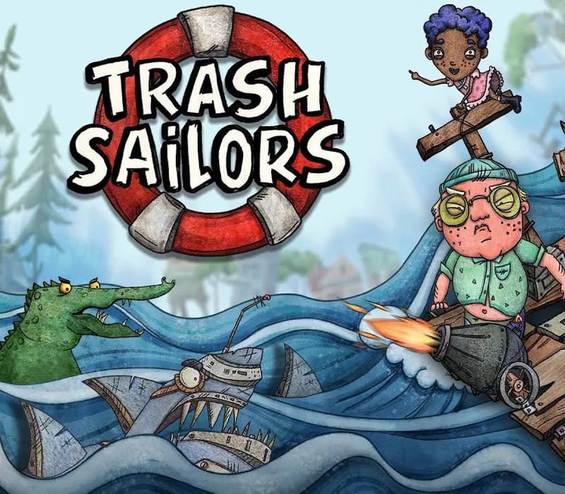 Okładka gry TRASH SAILORS CO-OP TRASH RAFT SIMULATOR Steam