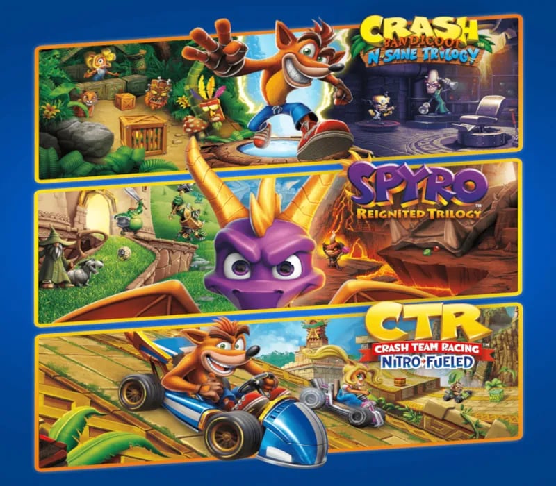 Okładka gry CRASH + SPYRO TRIPLE PLAY BUNDLE Xbox One & Series X/S
