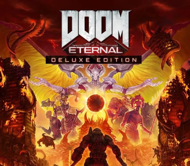 Okładka gry DOOM ETERNAL DELUXE EDITION Xbox One & Series X/S