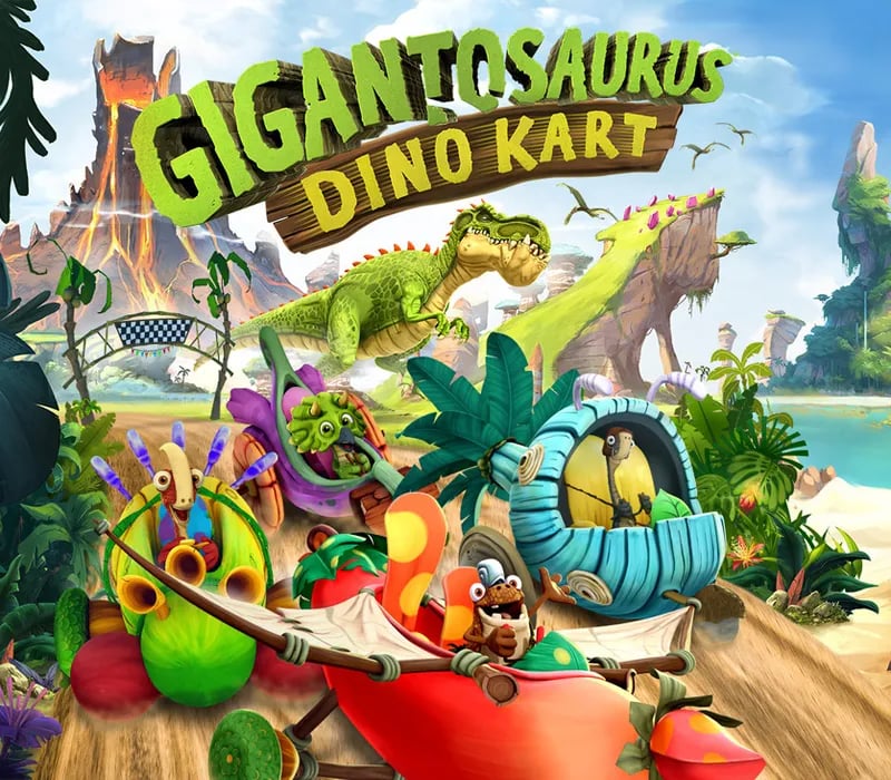 Okładka gry GIGANTOSAURUS DINO KART Xbox One & Series X/S
