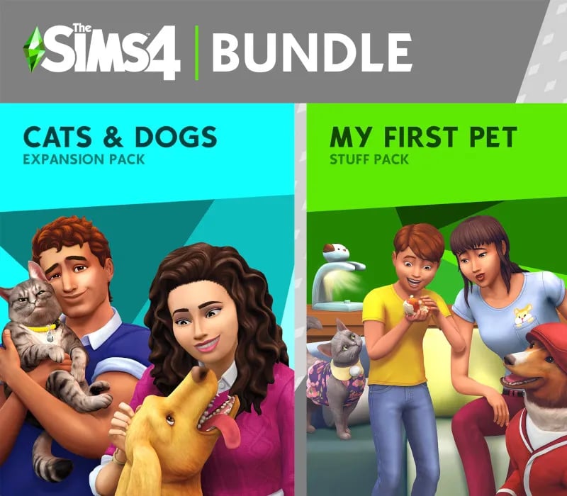 Okładka gry THE SIMS 4 PSY I KOTY + MÓJ PIERWSZY ZWIERZAK KOD Xbox One & Series X/S